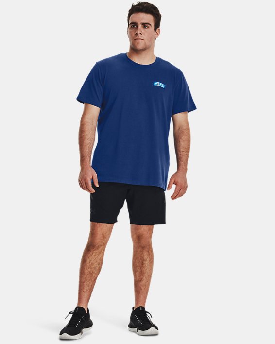 Men's UA Home Win Heavyweight Short Sleeve in Blue image number 2
